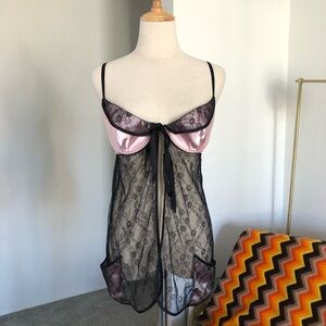 Y2K Coquette Floral Lace Sheer Front Tie Open Top